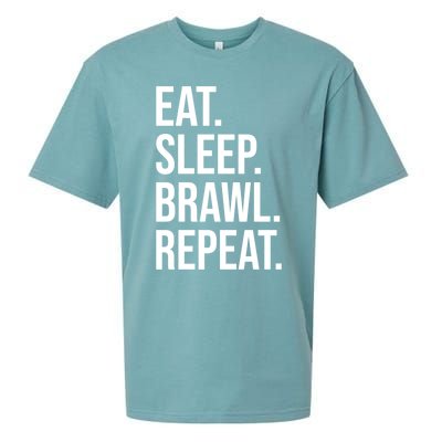 Eat Sleep Brawl Repeat Brawler Funny Video Gamer Meaningful Gift Sueded Cloud Jersey T-Shirt