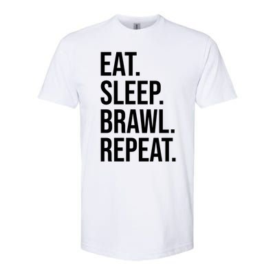 Eat Sleep Brawl Repeat Brawler Funny Video Gamer Meaningful Gift Softstyle CVC T-Shirt