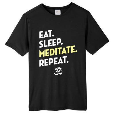 Eat Sleep Be Repeacool Gift Meditation Yoga Gift Tall Fusion ChromaSoft Performance T-Shirt