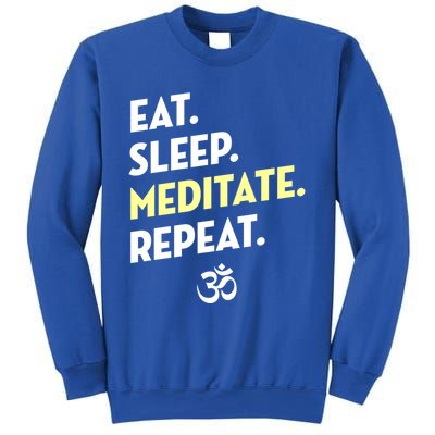 Eat Sleep Be Repeacool Gift Meditation Yoga Gift Sweatshirt