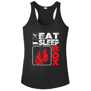 Eat Sleep Box Boxing Lover Gym Boxer Kickboxing Kickboxer Ladies PosiCharge Competitor Racerback Tank