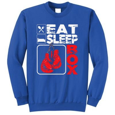 Eat Sleep Box Boxing Lover Gym Boxer Kickboxing Kickboxer Tall Sweatshirt