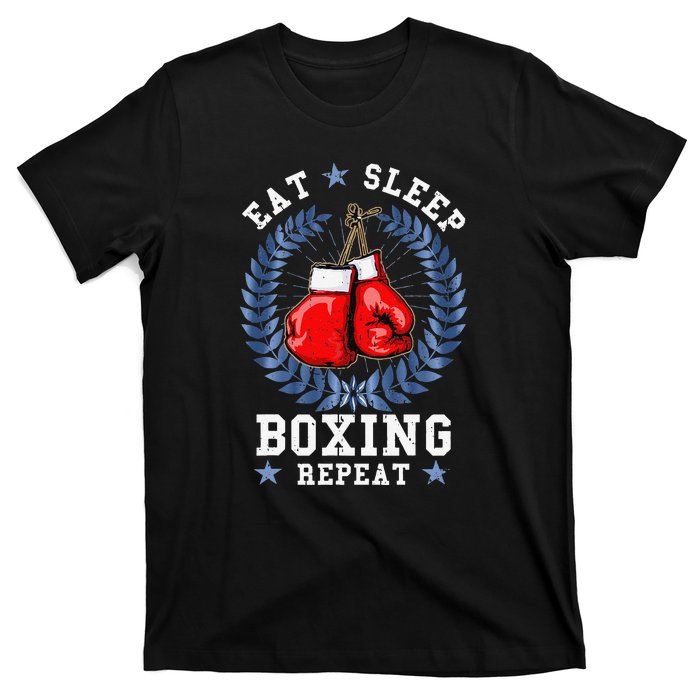 Eat Sleep Box Boxing Lover Gym Boxer Kickboxing Kickboxer T-Shirt