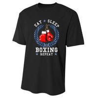 Eat Sleep Box Boxing Lover Gym Boxer Kickboxing Kickboxer Performance Sprint T-Shirt