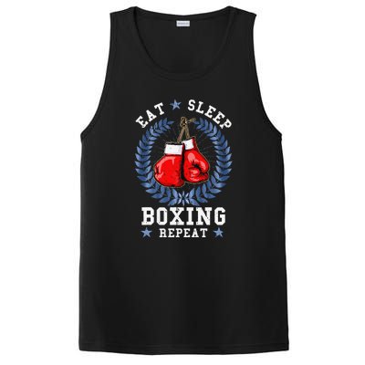 Eat Sleep Box Boxing Lover Gym Boxer Kickboxing Kickboxer PosiCharge Competitor Tank