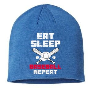 Eat Sleep Baseball Coaches Baseball Players Baseball Lovers Gift Sustainable Beanie