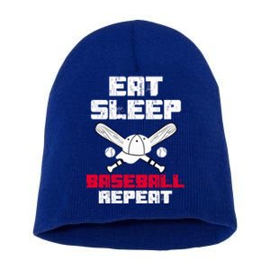 Eat Sleep Baseball Coaches Baseball Players Baseball Lovers Gift Short Acrylic Beanie