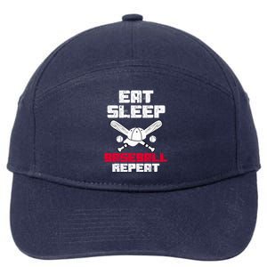 Eat Sleep Baseball Coaches Baseball Players Baseball Lovers Gift 7-Panel Snapback Hat