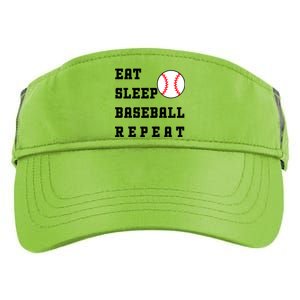 Eat Sleep Baseball Repeat Adult Drive Performance Visor