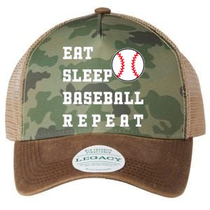 Eat Sleep Baseball Repeat Legacy Tie Dye Trucker Hat