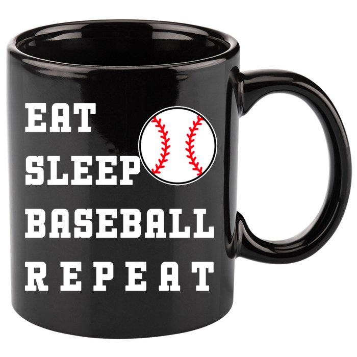 Eat Sleep Baseball Repeat 11oz C Handle Ceramic Mug