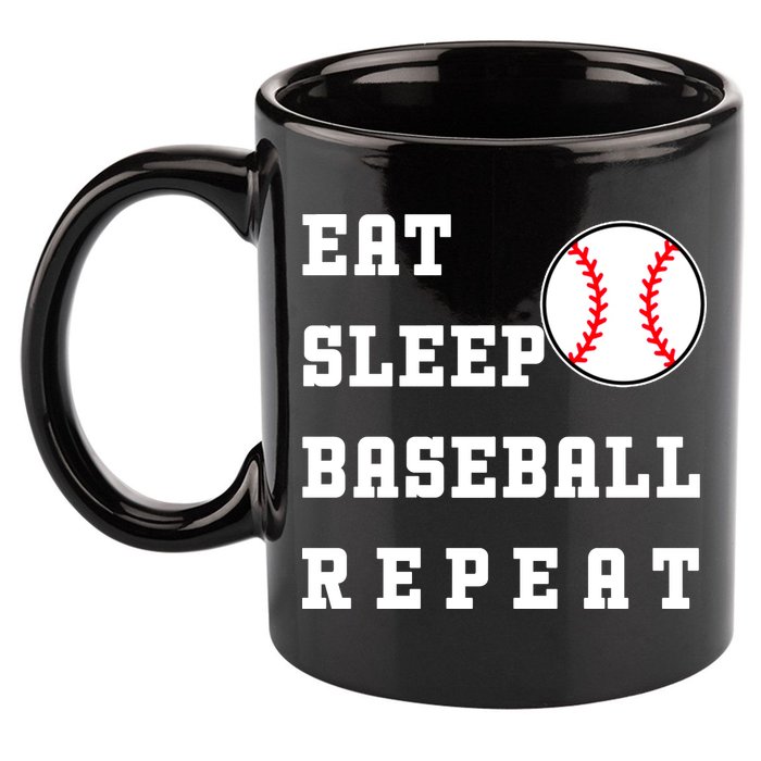 Eat Sleep Baseball Repeat 11oz C Handle Ceramic Mug