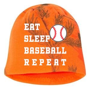 Eat Sleep Baseball Repeat Kati - Camo Knit Beanie