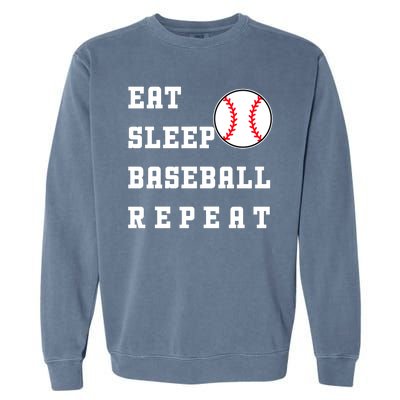 Eat Sleep Baseball Repeat Garment-Dyed Sweatshirt