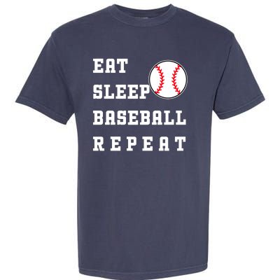 Eat Sleep Baseball Repeat Garment-Dyed Heavyweight T-Shirt