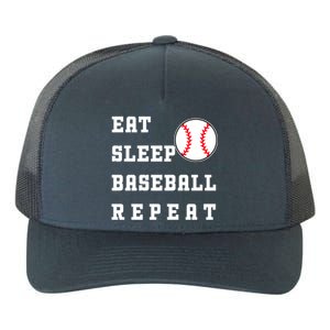 Eat Sleep Baseball Repeat Yupoong Adult 5-Panel Trucker Hat