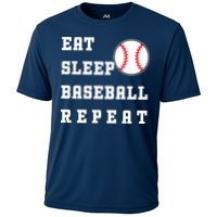 Eat Sleep Baseball Repeat Cooling Performance Crew T-Shirt