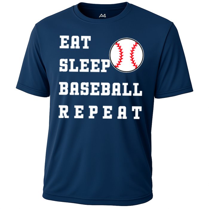 Eat Sleep Baseball Repeat Cooling Performance Crew T-Shirt