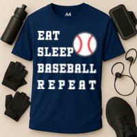 Eat Sleep Baseball Repeat Cooling Performance Crew T-Shirt