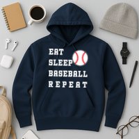 Eat Sleep Baseball Repeat Hoodie