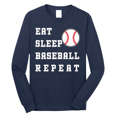 Eat Sleep Baseball Repeat Long Sleeve Shirt