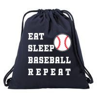 Eat Sleep Baseball Repeat Drawstring Bag