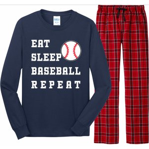 Eat Sleep Baseball Repeat Long Sleeve Pajama Set