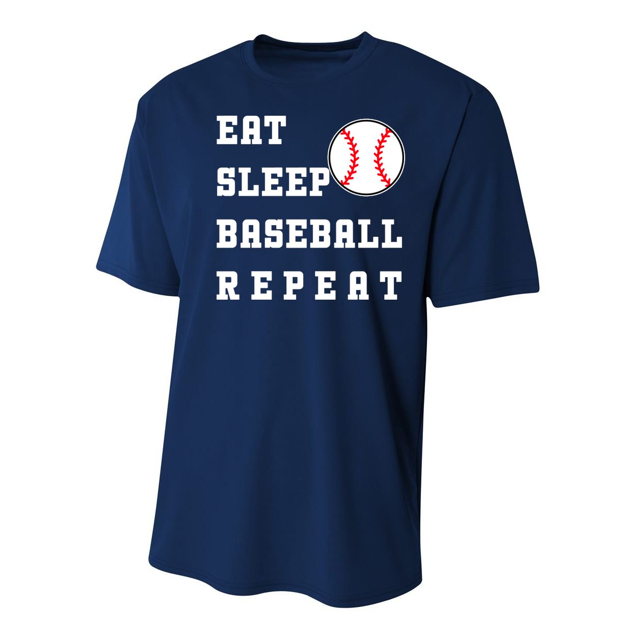 Eat Sleep Baseball Repeat Youth Performance Sprint T-Shirt