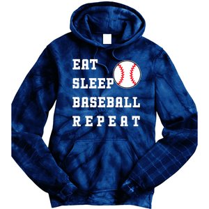 Eat Sleep Baseball Repeat Tie Dye Hoodie