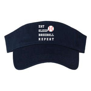 Eat Sleep Baseball Repeat Valucap Bio-Washed Visor