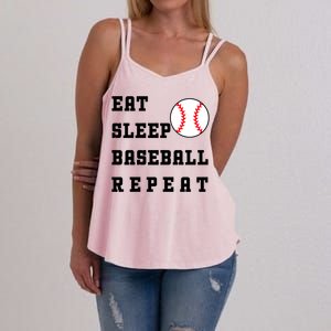 Eat Sleep Baseball Repeat Women's Strappy Tank