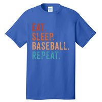 Eat Sleep Baseball Repeat Funny Vintage Baseball Lover Meaningful Gift Tall T-Shirt