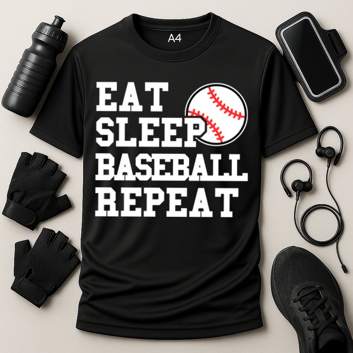 Eat Sleep Baseball Repeat Meaningful Gift Cooling Performance Crew T-Shirt