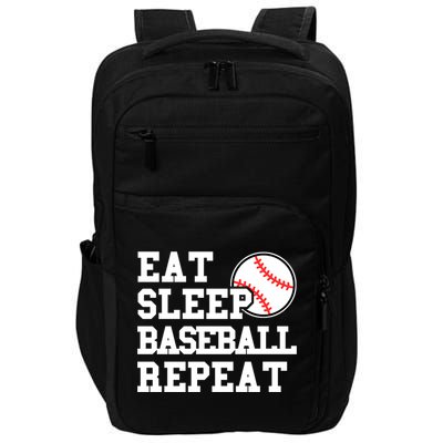 Eat Sleep Baseball Repeat Meaningful Gift Impact Tech Backpack