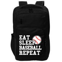 Eat Sleep Baseball Repeat Meaningful Gift Impact Tech Backpack
