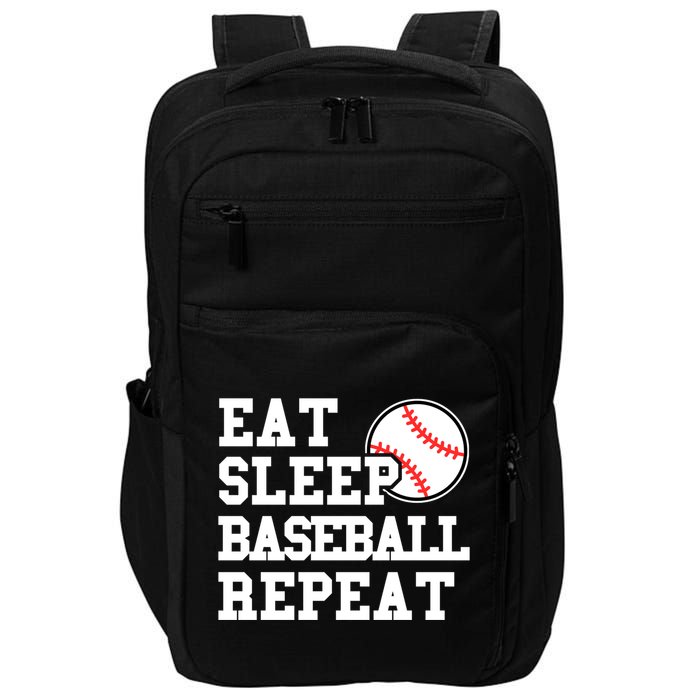 Eat Sleep Baseball Repeat Meaningful Gift Impact Tech Backpack
