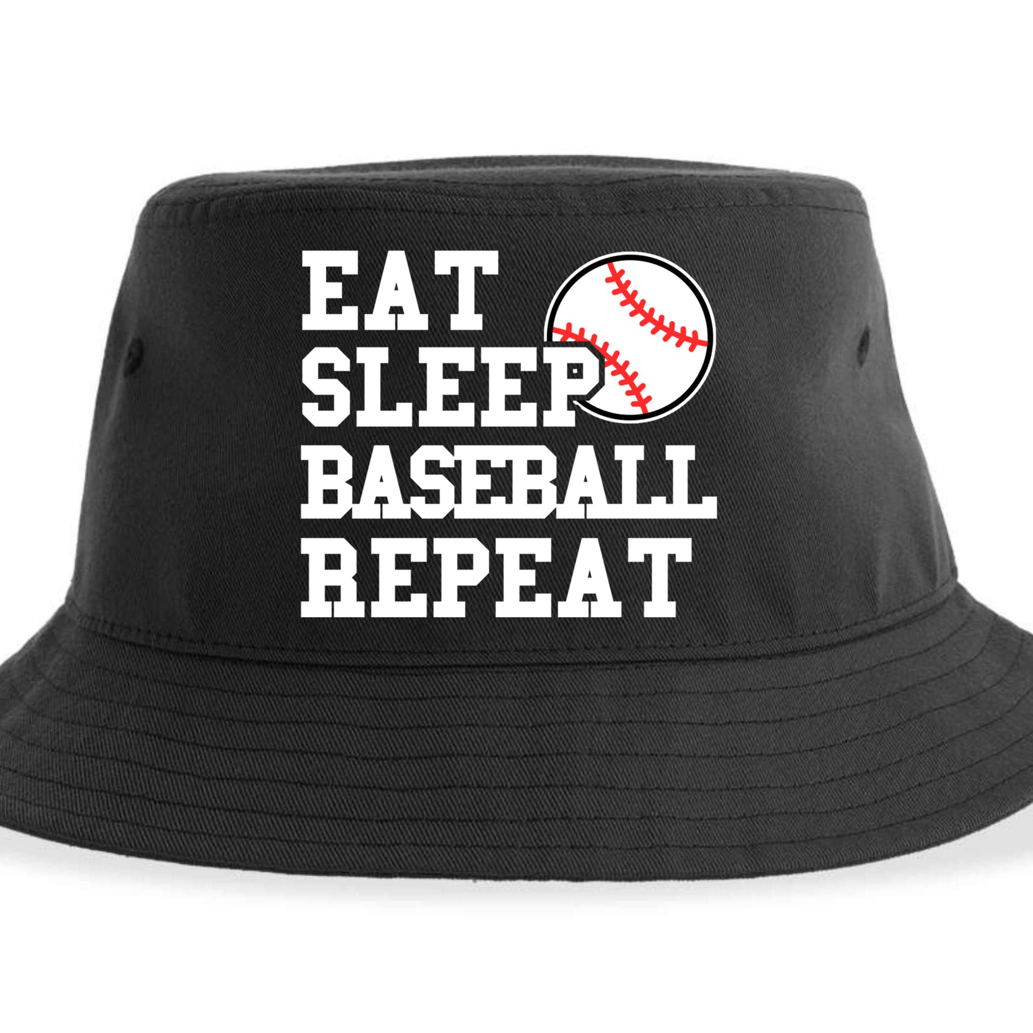 Eat Sleep Baseball Repeat Meaningful Gift Sustainable Bucket Hat