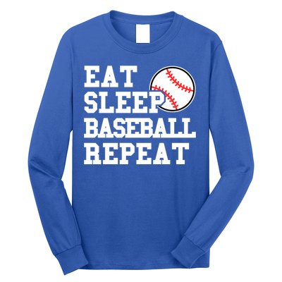 Eat Sleep Baseball Repeat Meaningful Gift Long Sleeve Shirt