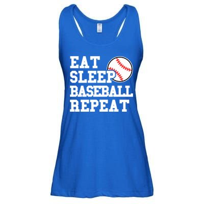 Eat Sleep Baseball Repeat Meaningful Gift Ladies Essential Flowy Tank