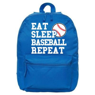 Eat Sleep Baseball Repeat Meaningful Gift 16 in Basic Backpack