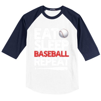 Eat Sleep Baseball Repeat Catcher Pitcher Baseball Baseball Sleeve Shirt