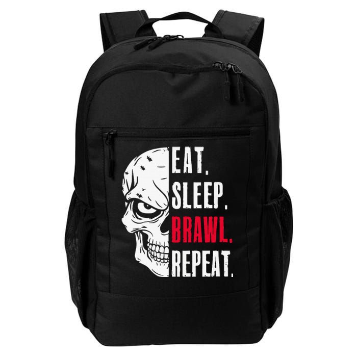 Eat Sleep Brawl Repeat Funny Video Gamer Gaming Daily Commute Backpack