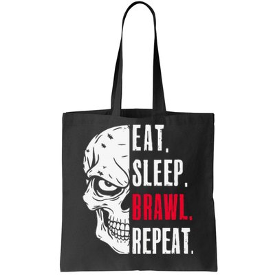 Eat Sleep Brawl Repeat Funny Video Gamer Gaming Tote Bag