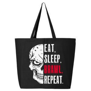 Eat Sleep Brawl Repeat Funny Video Gamer Gaming 25L Jumbo Tote