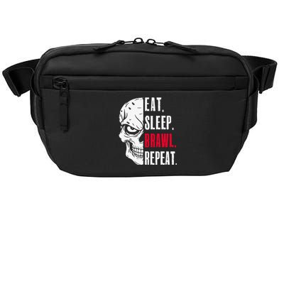 Eat Sleep Brawl Repeat Funny Video Gamer Gaming Crossbody Pack