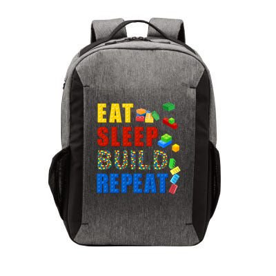 Eat Sleep Build Repeat Building Bricks Blocks Master Builder Vector Backpack