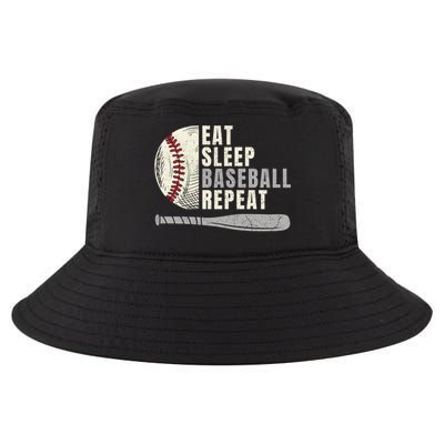 Eat Sleep Baseball Repeat Funny Baseball Player Cool Gift Cool Comfort Performance Bucket Hat
