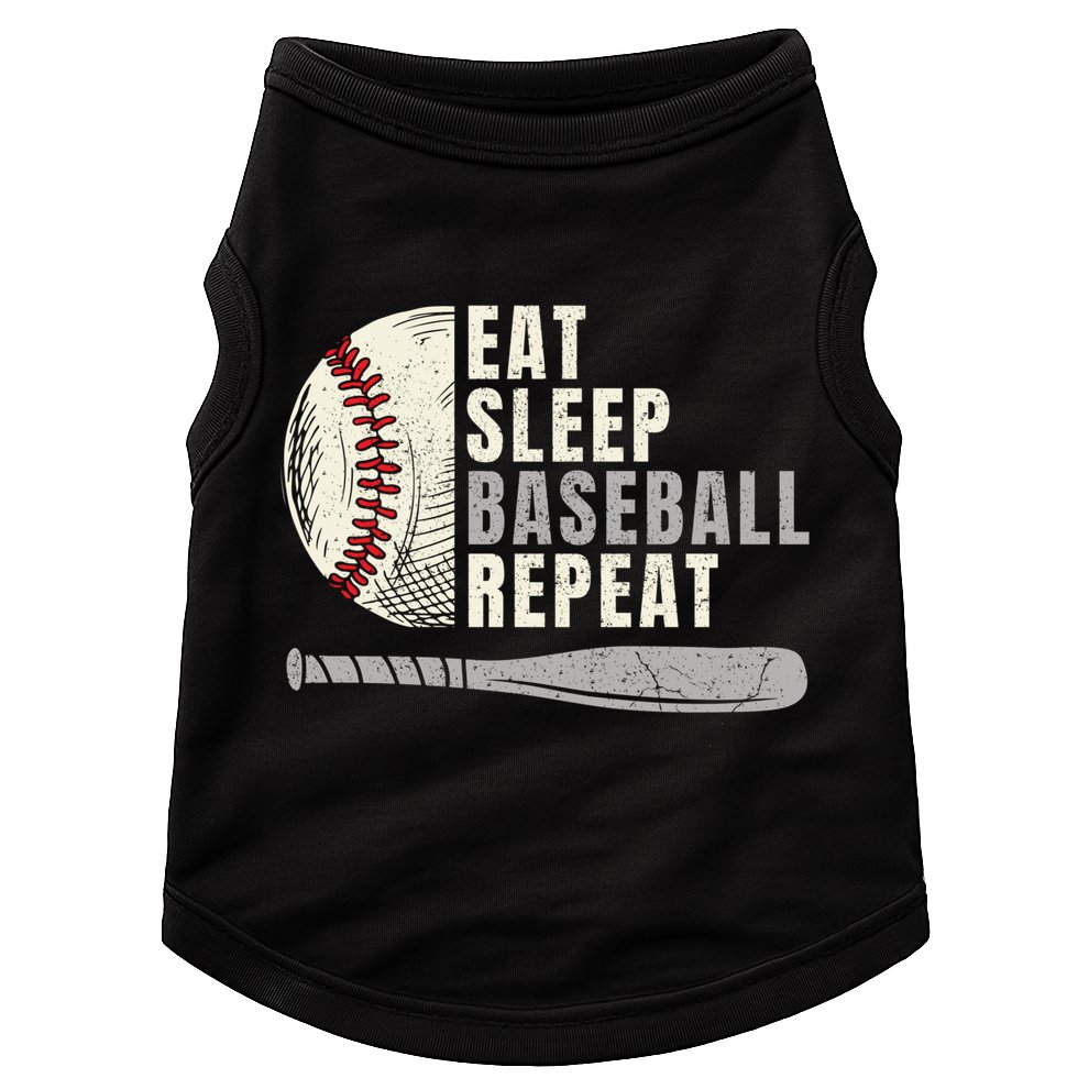 Eat Sleep Baseball Repeat Funny Baseball Player Cool Gift Doggie Tank