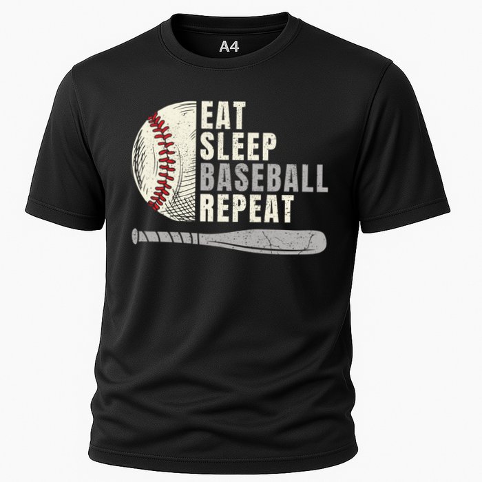 Eat Sleep Baseball Repeat Funny Baseball Player Cool Gift Cooling Performance Crew T-Shirt