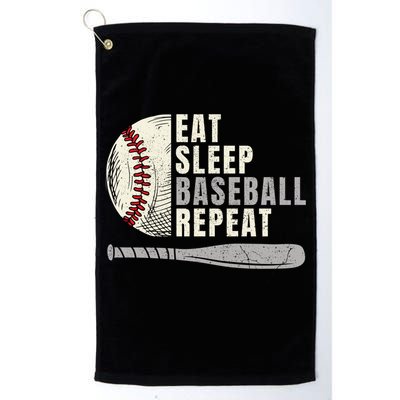 Eat Sleep Baseball Repeat Funny Baseball Player Cool Gift Golf Towel
